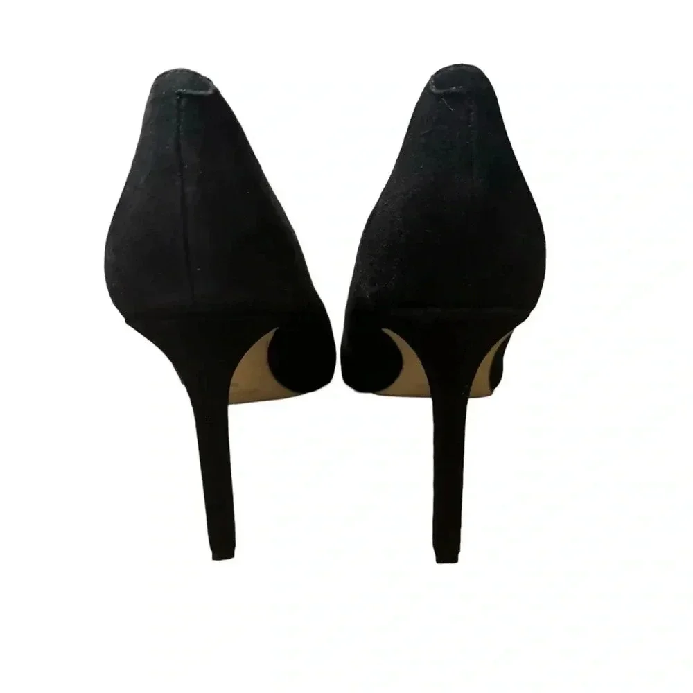 🖤 Nine West Ezra Black Suede Pointed Toe Pumps Size 9 ✨👠‎